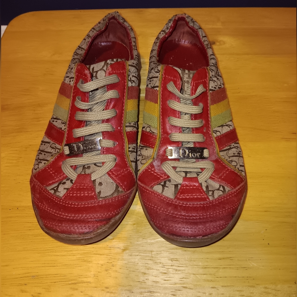 Christian Dior Rare Vintage Rasta Trotter Sneakers Size 36